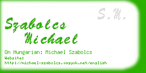 szabolcs michael business card
